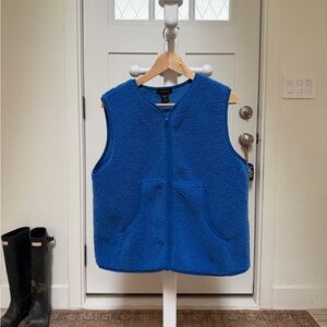 Lindex Blue Sherpa Fleece Vest